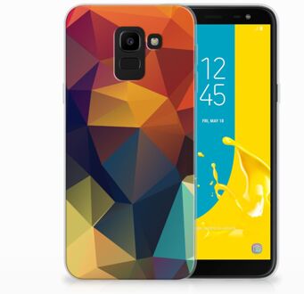 B2Ctelecom Samsung Galaxy J6 2018 TPU Hoesje Design Polygon Color