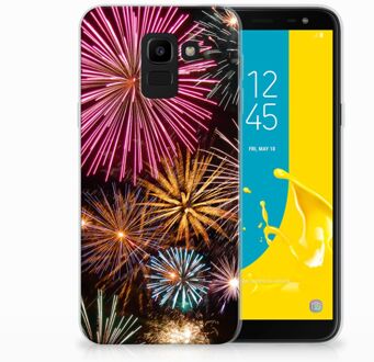 B2Ctelecom Samsung Galaxy J6 2018 TPU Hoesje Design Vuurwerk