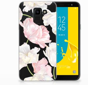 B2Ctelecom Samsung Galaxy J6 2018 Uniek Design TPU Hoesje Bloemen