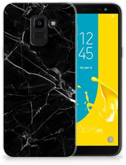 B2Ctelecom Samsung Galaxy J6 2018 Uniek Design TPU Hoesje Marmer Zwart