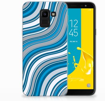 B2Ctelecom Samsung Galaxy J6 2018 Uniek Design TPU Hoesje Waves