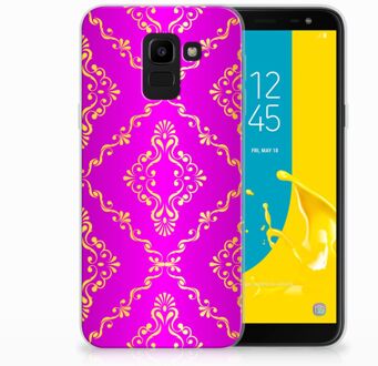 B2Ctelecom Samsung Galaxy J6 2018 Uniek TPU Hoesje Barok Roze