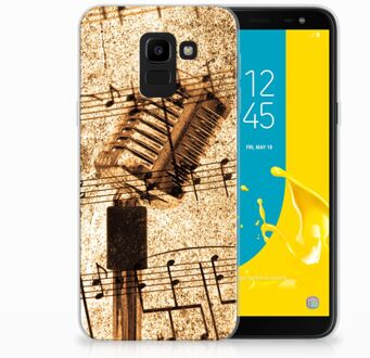 B2Ctelecom Samsung Galaxy J6 2018 Uniek TPU Hoesje Bladmuziek