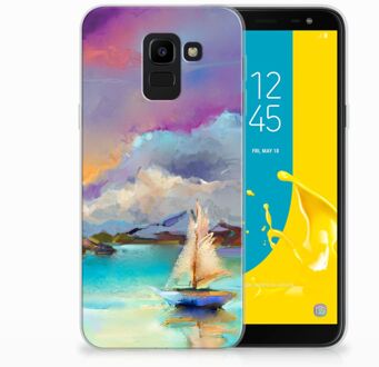 B2Ctelecom Samsung Galaxy J6 2018 Uniek TPU Hoesje Boat