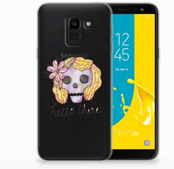 B2Ctelecom Samsung Galaxy J6 2018 Uniek TPU Hoesje Boho Skull