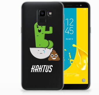 B2Ctelecom Samsung Galaxy J6 2018 Uniek TPU Hoesje Cactus Poo