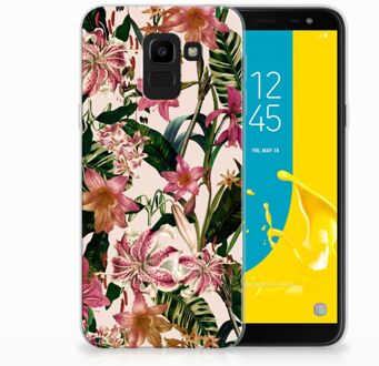 B2Ctelecom Samsung Galaxy J6 2018 Uniek TPU Hoesje Flowers