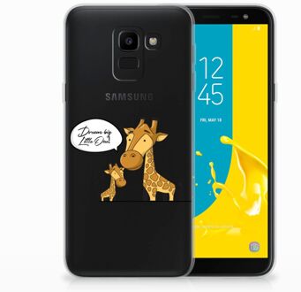 B2Ctelecom Samsung Galaxy J6 2018 Uniek TPU Hoesje Giraffe