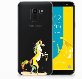 B2Ctelecom Samsung Galaxy J6 2018 Uniek TPU Hoesje Horse Color