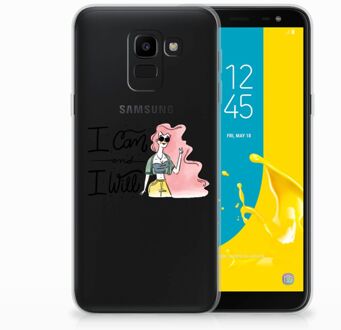 B2Ctelecom Samsung Galaxy J6 2018 Uniek TPU Hoesje i Can