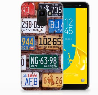 B2Ctelecom Samsung Galaxy J6 2018 Uniek TPU Hoesje Kentekenplaten