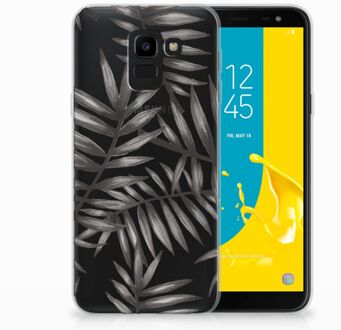 B2Ctelecom Samsung Galaxy J6 2018 Uniek TPU Hoesje Leaves Grey