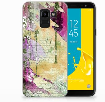 B2Ctelecom Samsung Galaxy J6 2018 Uniek TPU Hoesje Letter Painting