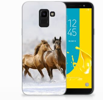 B2Ctelecom Samsung Galaxy J6 2018 Uniek TPU Hoesje Paarden