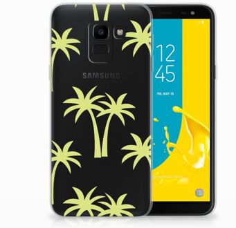 B2Ctelecom Samsung Galaxy J6 2018 Uniek TPU Hoesje Palmtrees