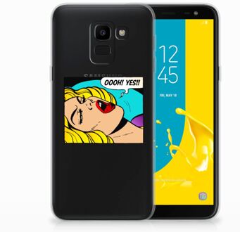 B2Ctelecom Samsung Galaxy J6 2018 Uniek TPU Hoesje Popart Oh Yes