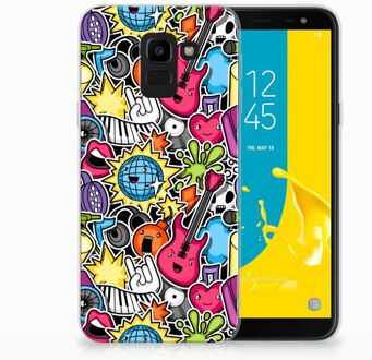 B2Ctelecom Samsung Galaxy J6 2018 Uniek TPU Hoesje Punk Rock