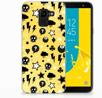 B2Ctelecom Samsung Galaxy J6 2018 Uniek TPU Hoesje Punk Yellow