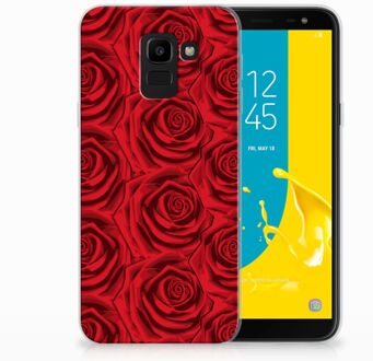 B2Ctelecom Samsung Galaxy J6 2018 Uniek TPU Hoesje Red Roses