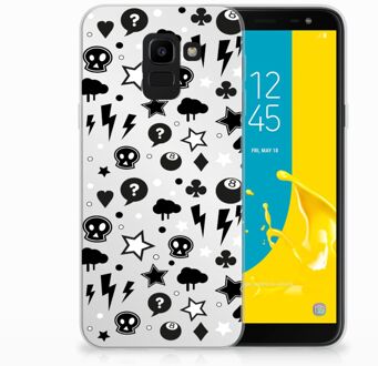 B2Ctelecom Samsung Galaxy J6 2018 Uniek TPU Hoesje Silver Punk