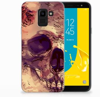 B2Ctelecom Samsung Galaxy J6 2018 Uniek TPU Hoesje Skullhead