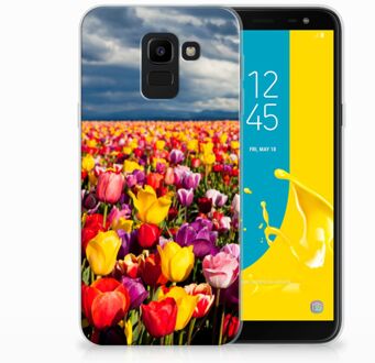 B2Ctelecom Samsung Galaxy J6 2018 Uniek TPU Hoesje Tulpen