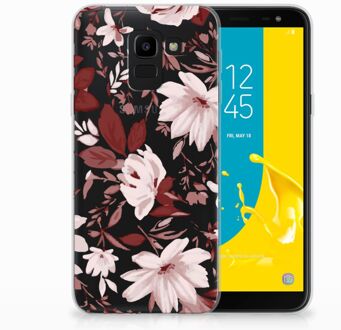 B2Ctelecom Samsung Galaxy J6 2018 Uniek TPU Hoesje Watercolor Flowers