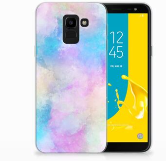 B2Ctelecom Samsung Galaxy J6 2018 Uniek TPU Hoesje Watercolor Light