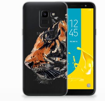 B2Ctelecom Samsung Galaxy J6 2018 Uniek TPU Hoesje Watercolor Tiger