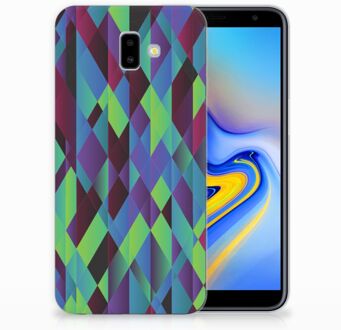 B2Ctelecom Samsung Galaxy J6 Plus (2018) TPU Hoesje Design Abstract Green Blue