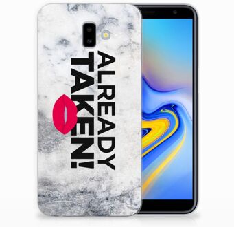 B2Ctelecom Samsung Galaxy J6 Plus (2018) TPU Hoesje Design Already Taken White