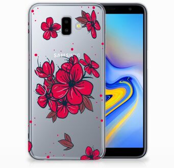 B2Ctelecom Samsung Galaxy J6 Plus (2018) TPU Hoesje Design Blossom Red