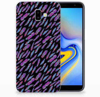 B2Ctelecom Samsung Galaxy J6 Plus (2018) TPU Hoesje Design Feathers Color