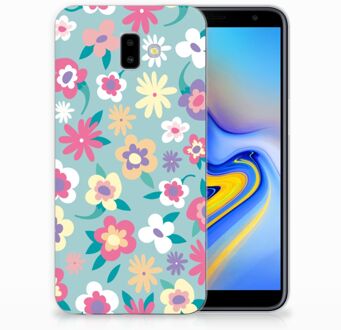 B2Ctelecom Samsung Galaxy J6 Plus (2018) TPU Hoesje Design Flower Power