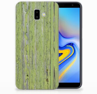 B2Ctelecom Samsung Galaxy J6 Plus (2018) TPU Hoesje Design Green Wood