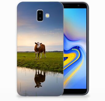 B2Ctelecom Samsung Galaxy J6 Plus (2018) TPU Hoesje Design Koe