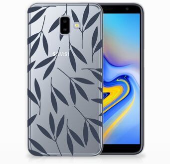 B2Ctelecom Samsung Galaxy J6 Plus (2018) TPU Hoesje Design Leaves Blue