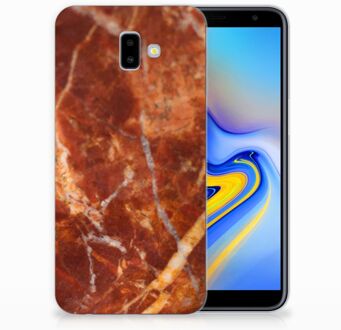 B2Ctelecom Samsung Galaxy J6 Plus (2018) TPU Hoesje Design Marmer Bruin