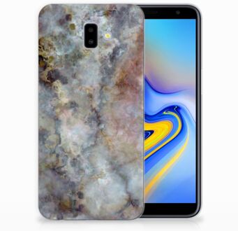 B2Ctelecom Samsung Galaxy J6 Plus (2018) TPU Hoesje Design Marmer Grijs