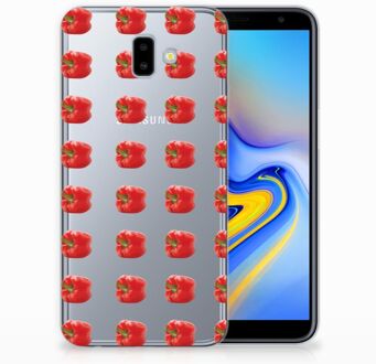 B2Ctelecom Samsung Galaxy J6 Plus (2018) TPU Hoesje Design Paprika Red