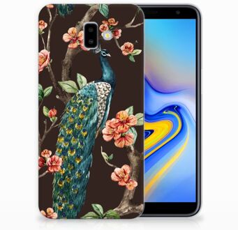 B2Ctelecom Samsung Galaxy J6 Plus (2018) TPU Hoesje Design Pauw met Bloemen