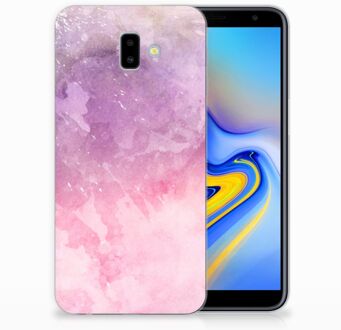 B2Ctelecom Samsung Galaxy J6 Plus (2018) TPU Hoesje Design Pink Purple Paint