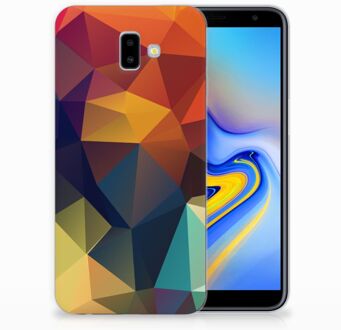 B2Ctelecom Samsung Galaxy J6 Plus (2018) TPU Hoesje Design Polygon Color