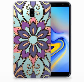 B2Ctelecom Samsung Galaxy J6 Plus (2018) TPU Hoesje Design Purple Flower