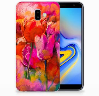 B2Ctelecom Samsung Galaxy J6 Plus (2018) TPU Hoesje Design Tulpen