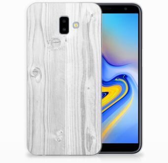 B2Ctelecom Samsung Galaxy J6 Plus (2018) TPU Hoesje Design White Wood