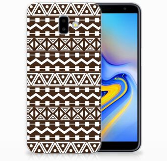 B2Ctelecom Samsung Galaxy J6 Plus (2018) Uniek TPU Hoesje Aztec Brown