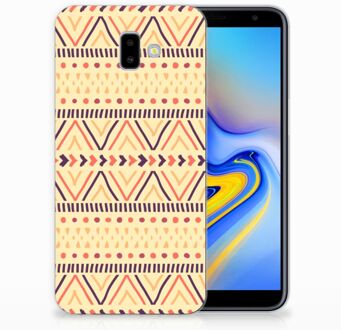 B2Ctelecom Samsung Galaxy J6 Plus (2018) Uniek TPU Hoesje Aztec Yellow