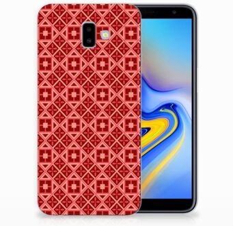 B2Ctelecom Samsung Galaxy J6 Plus (2018) Uniek TPU Hoesje Batik Red