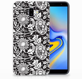 B2Ctelecom Samsung Galaxy J6 Plus (2018) Uniek TPU Hoesje Black Flowers